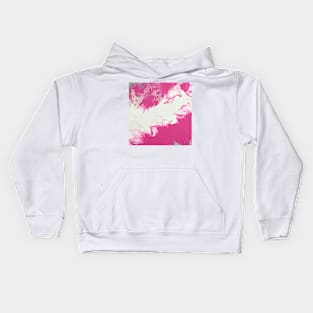 White And Pink Pattern Kids Hoodie